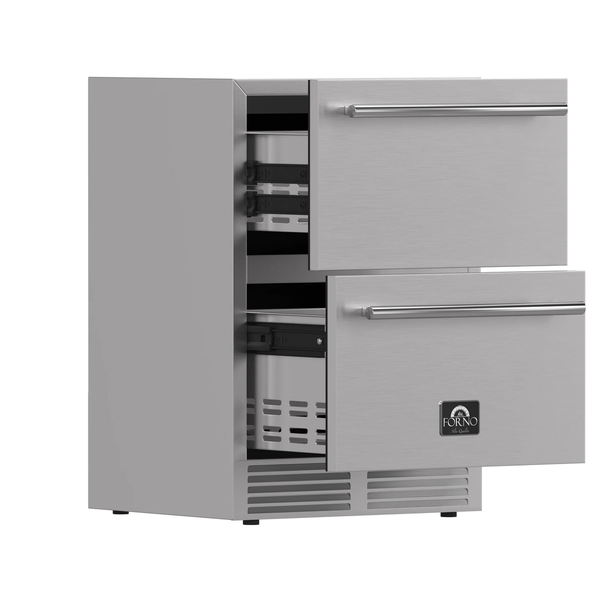 Forno Como 24-Inch Indoor/Outdoor Refrigerator Drawer, 4.87 Cu. Ft., Stainless Steel (FDROD1611-24S)