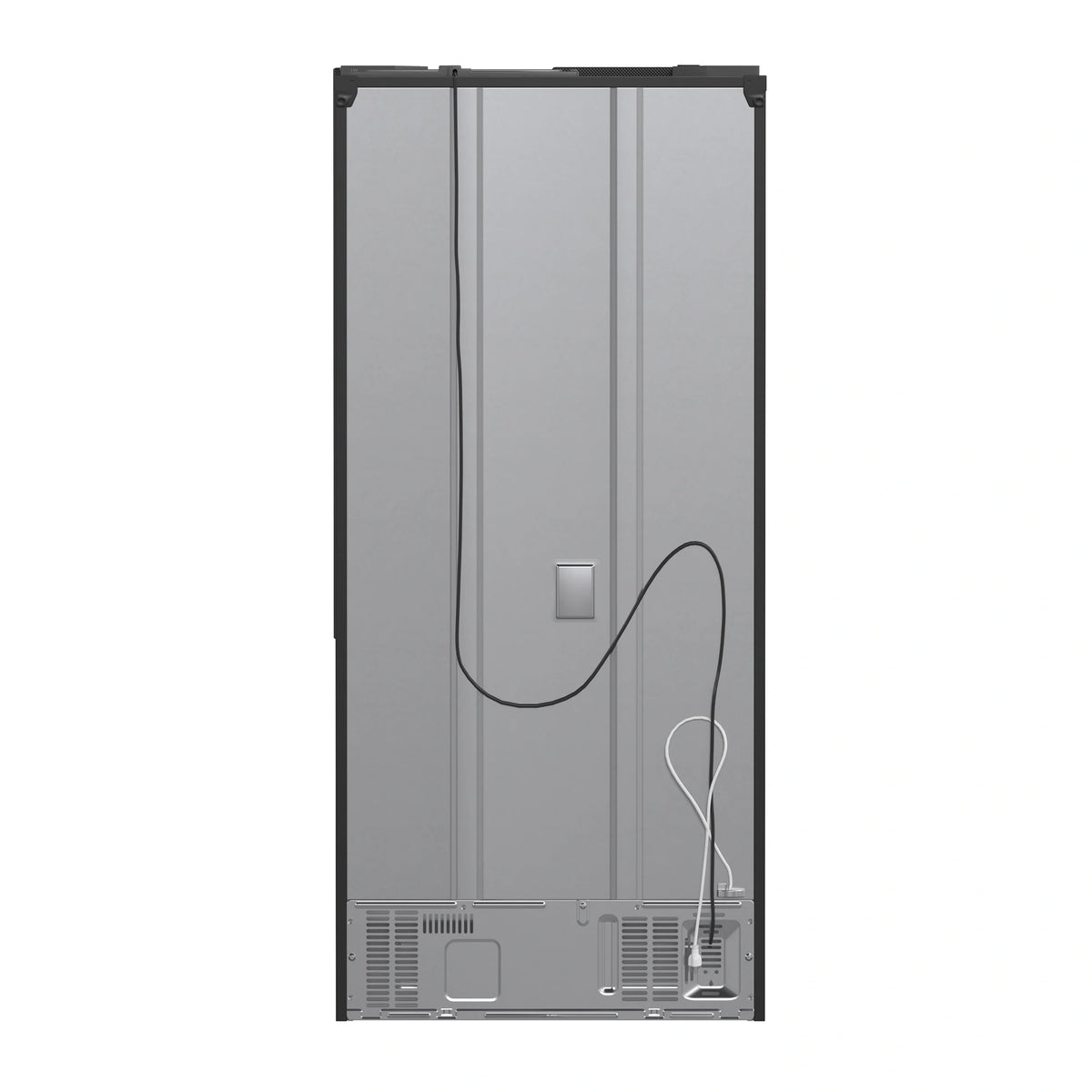 Forno Espresso Gallipoli 30-Inch Freestanding French Door Refrigerator, 17.5 Cu. Ft., Ice Maker, Black with Antique Brass Handle (FFFFD1974-31BLK)