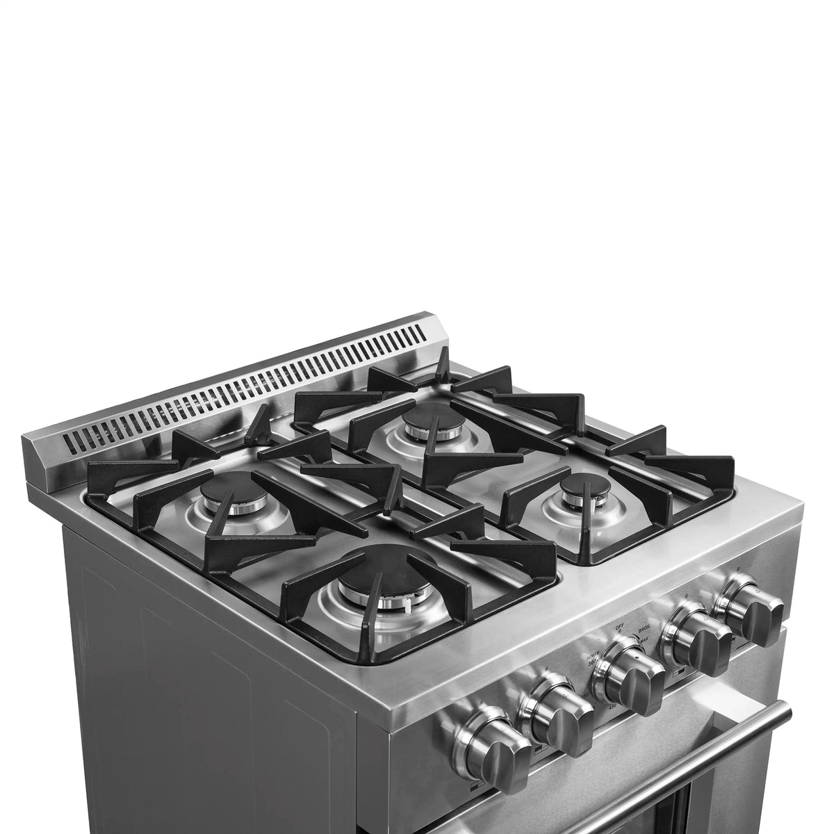 Forno Breno 24-Inch Freestanding Gas Range, 4 Burners, Stainless Steel (FFSGS6272-24)