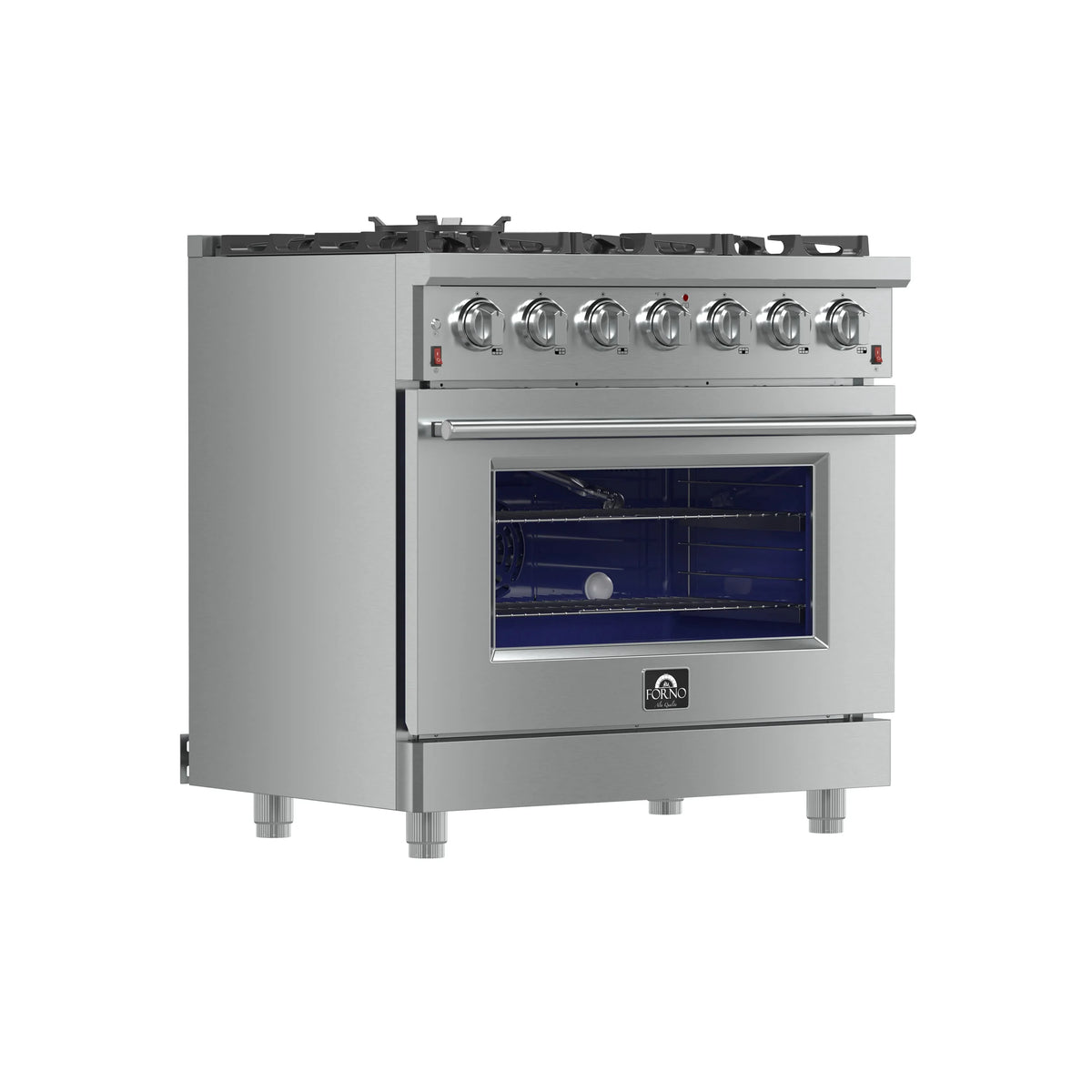 Forno Massimo 36-Inch Freestanding Gas Range, Stainless Steel (FFSGS6239-36)