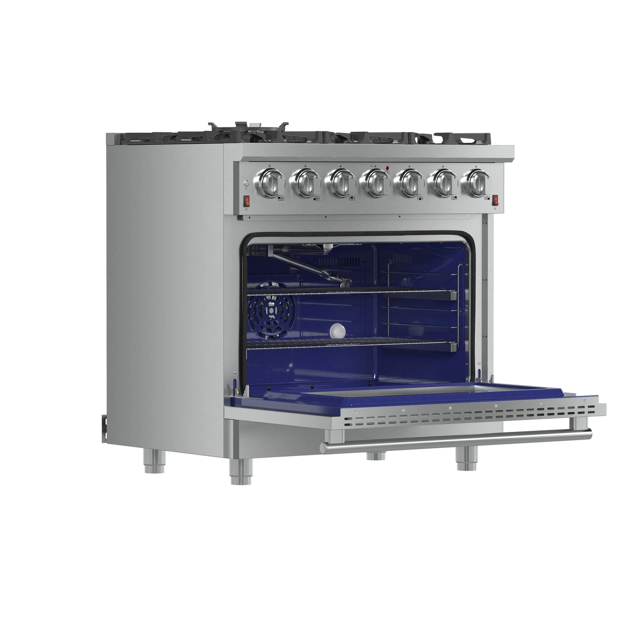 Forno Massimo 36-Inch Freestanding Gas Range, Stainless Steel (FFSGS6239-36)