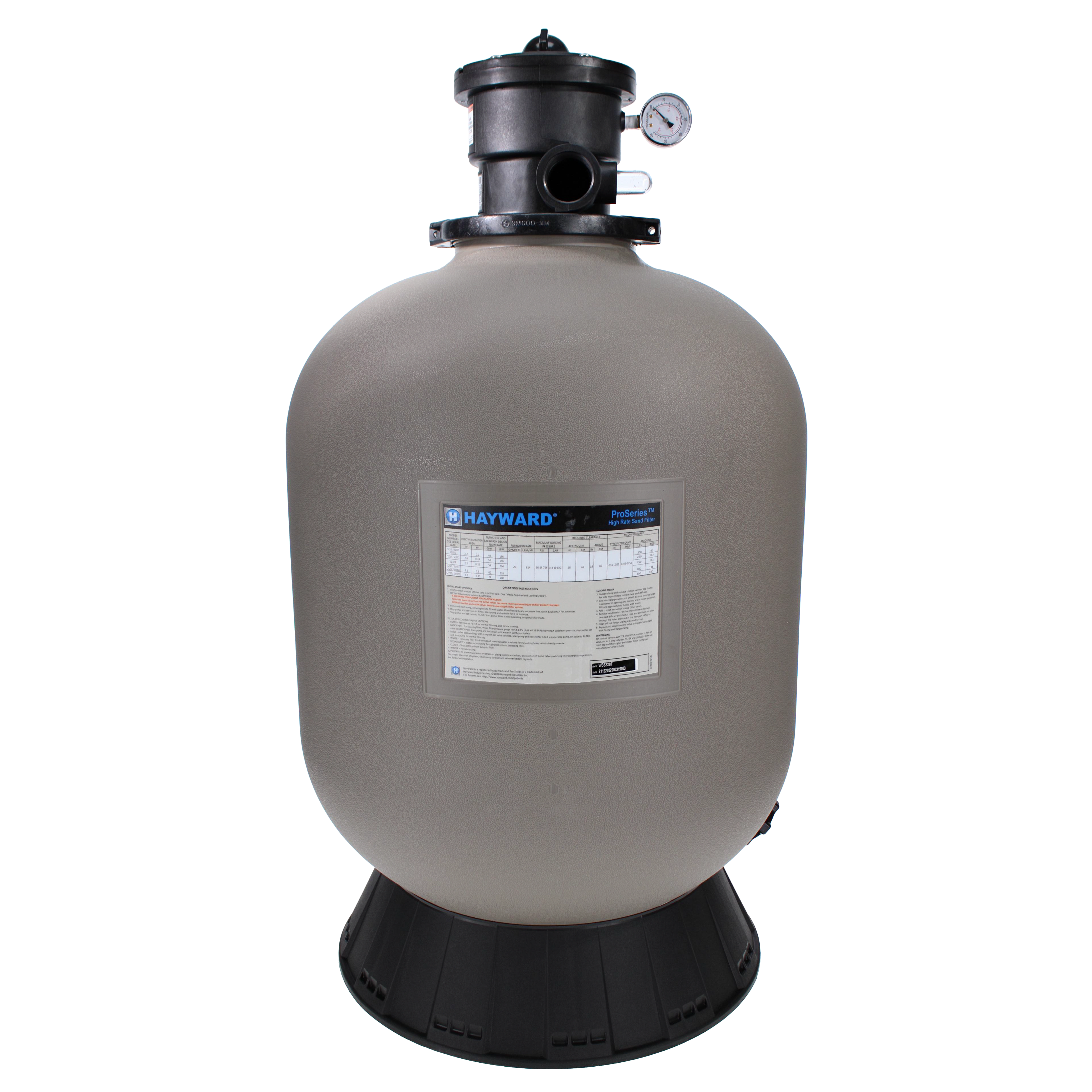 Hayward | W3S220T | ProSeries® 22" Top-Mount w/ Valve Sand Filter | Effective Pool Filtration