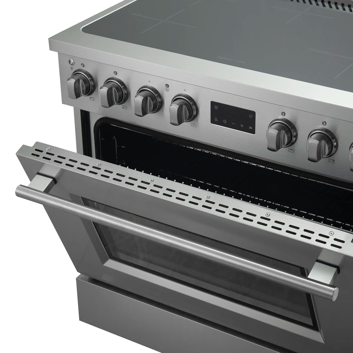 Forno Torino 36-Inch Freestanding Induction Range, True Convection, Air Fry, Stainless Steel (FFSIN0936-36)