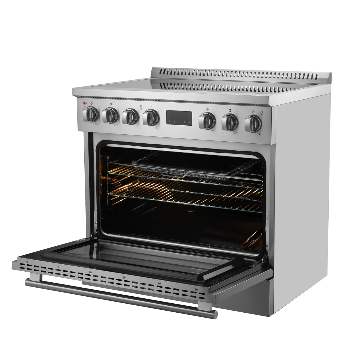 Forno Torino 36-Inch Freestanding Induction Range, True Convection, Air Fry, Stainless Steel (FFSIN0936-36)