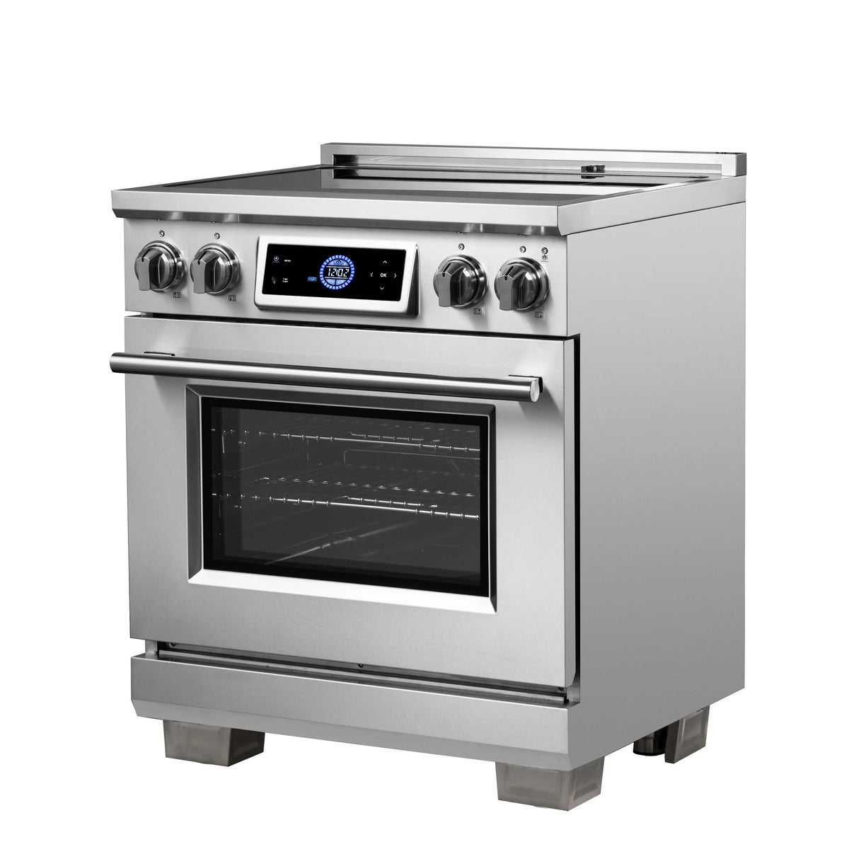 Forno Maximus 30-Inch Freestanding Induction Range, Air Fryer, Stainless Steel (FFSIN0968-30)