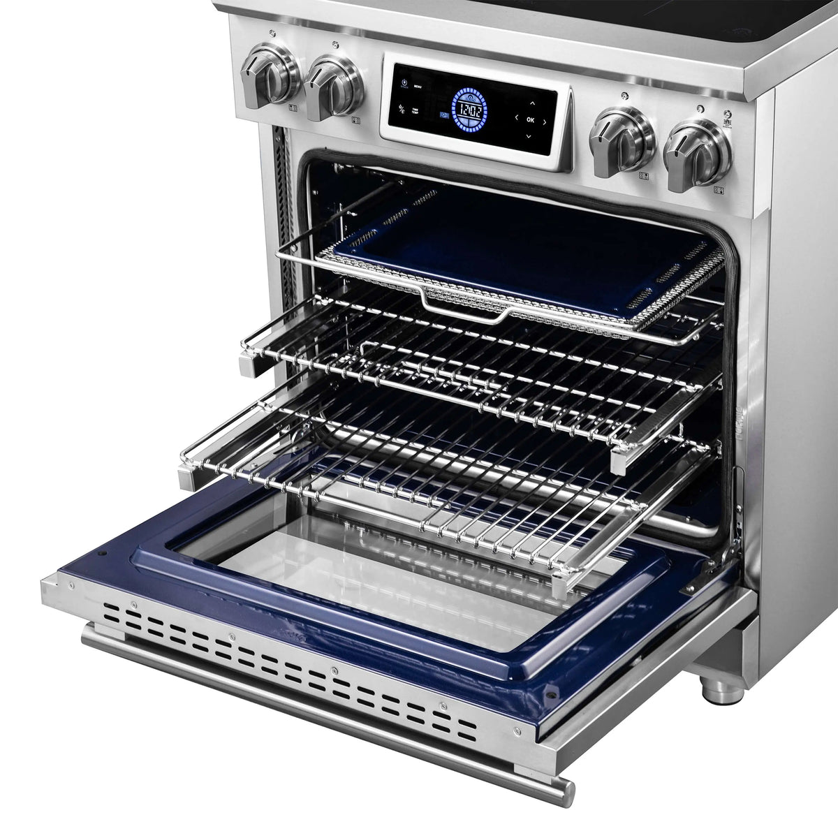Forno Maximus 30-Inch Freestanding Induction Range, Air Fryer, Stainless Steel (FFSIN0968-30)