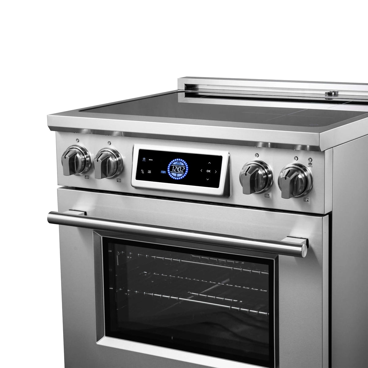 Forno Maximus 30-Inch Freestanding Induction Range, Air Fryer, Stainless Steel (FFSIN0968-30)