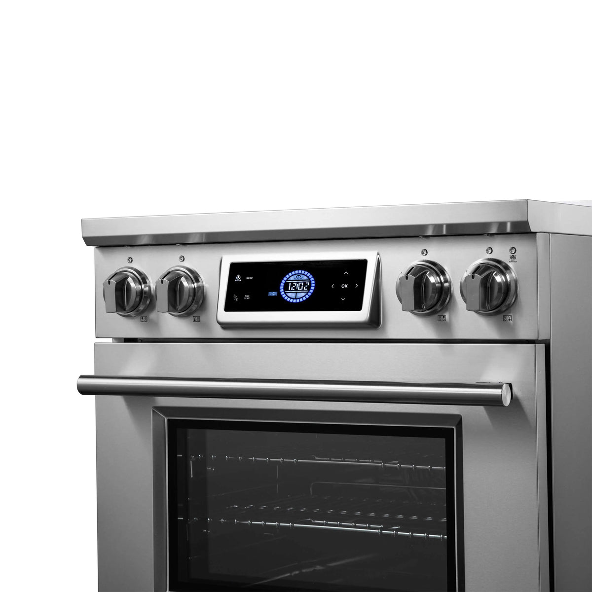 Forno Maximus 30-Inch Freestanding Induction Range, Air Fryer, Stainless Steel (FFSIN0968-30)