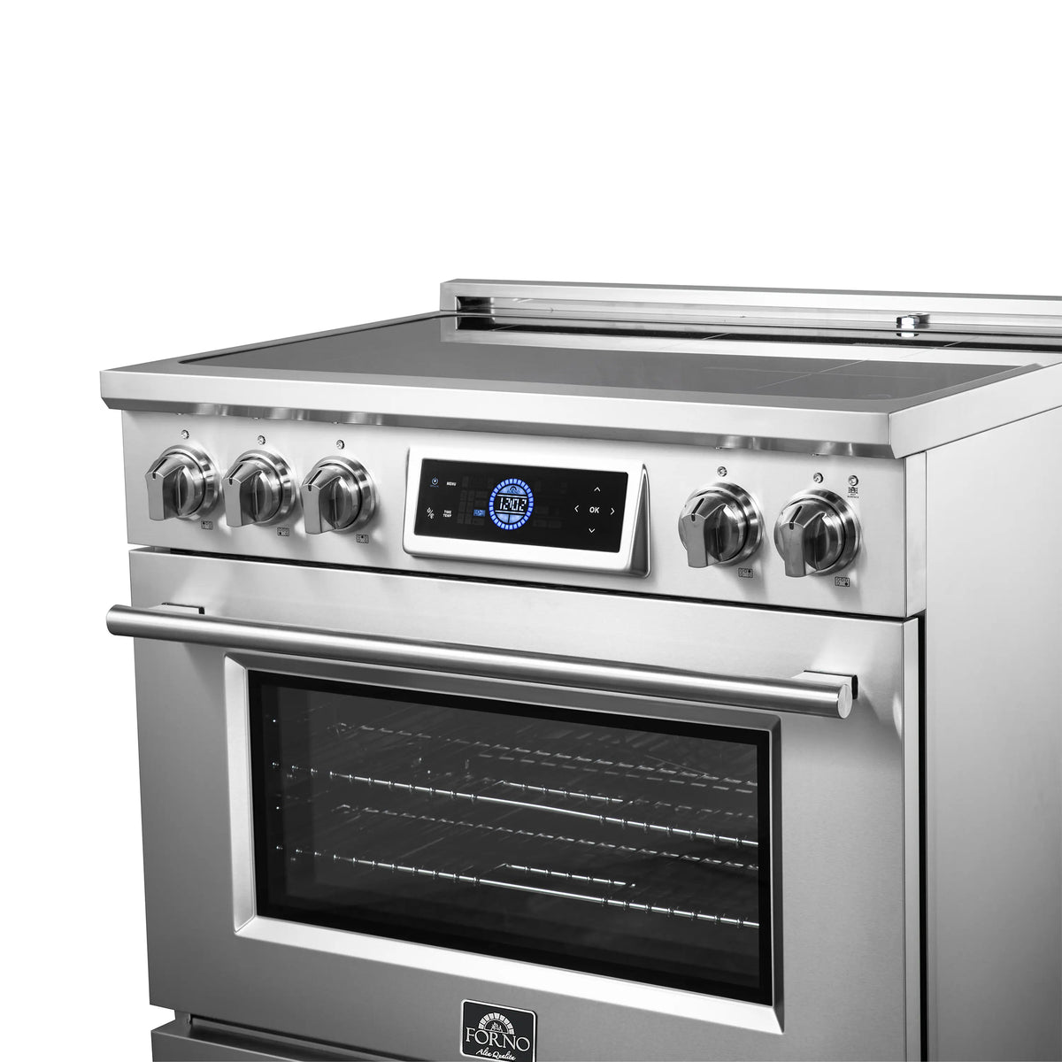 Forno Maximus 36-Inch Freestanding Induction Range, Air Fryer, Stainless Steel (FFSIN0968-36)