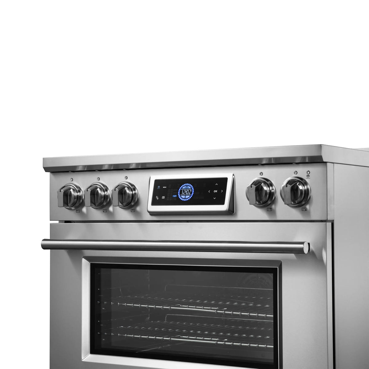 Forno Maximus 36-Inch Freestanding Induction Range, Air Fryer, Stainless Steel (FFSIN0968-36)