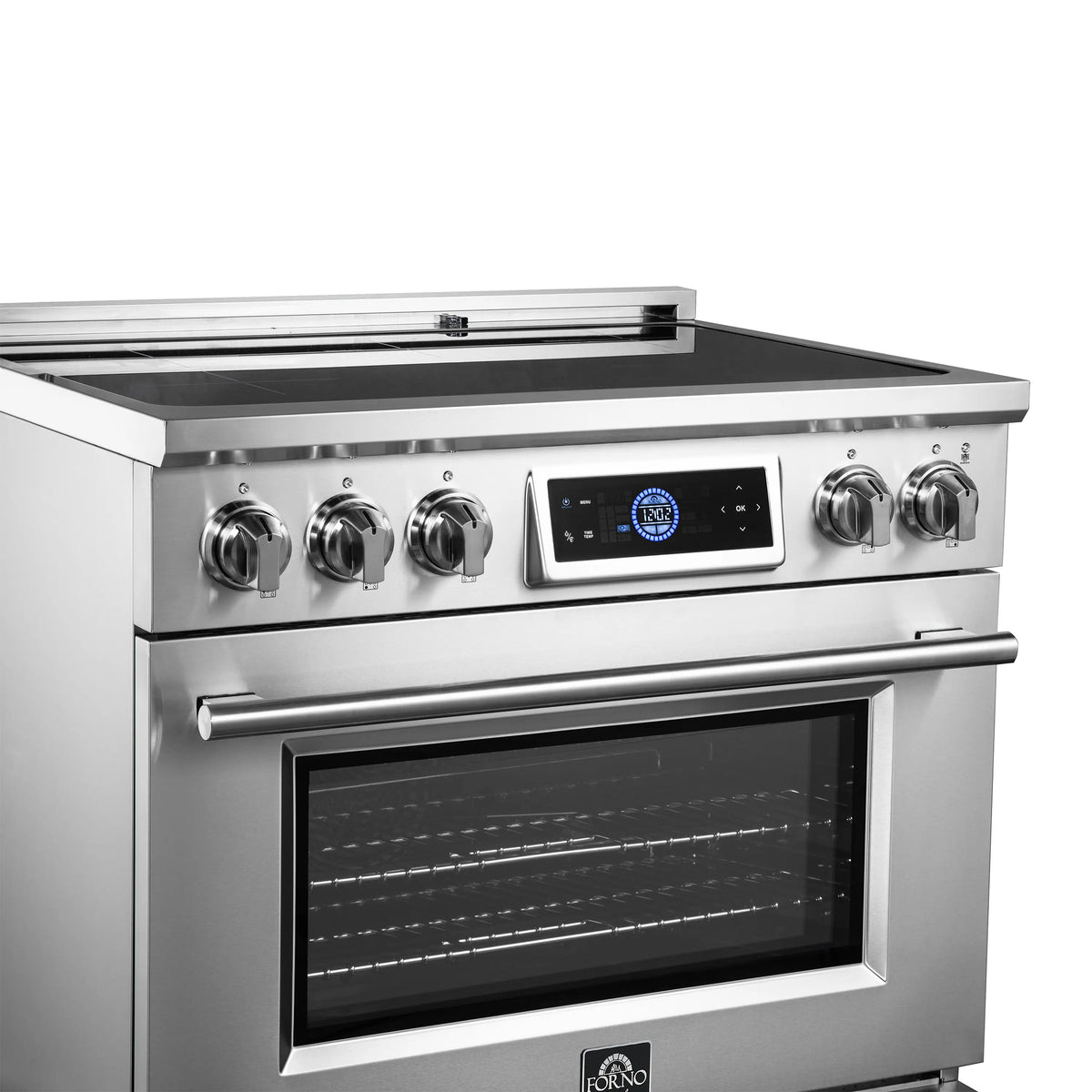 Forno Maximus 36-Inch Freestanding Induction Range, Air Fryer, Stainless Steel (FFSIN0968-36)
