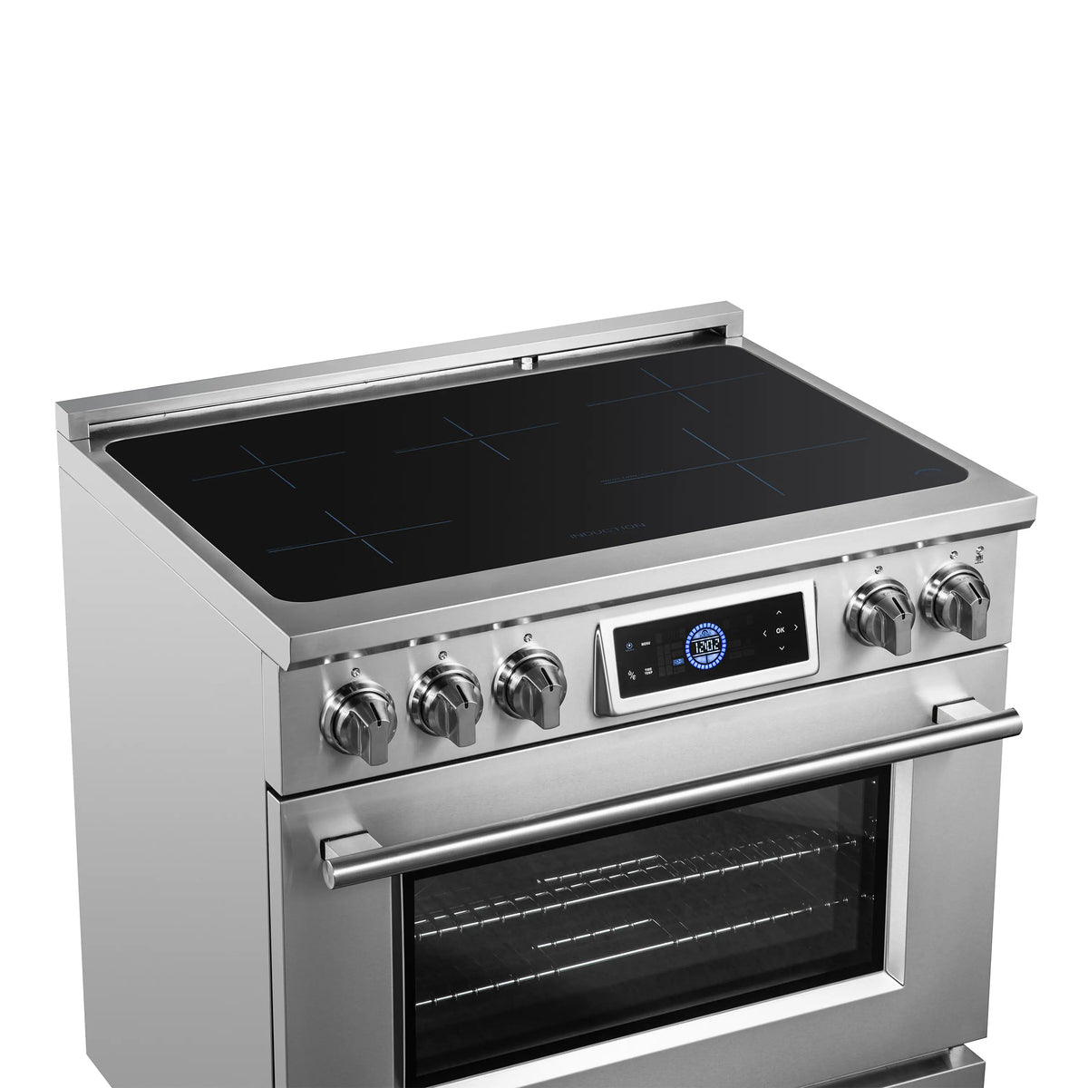 Forno Maximus 36-Inch Freestanding Induction Range, Air Fryer, Stainless Steel (FFSIN0968-36)