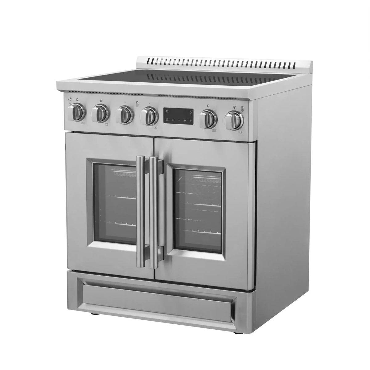 Forno Torino 30-Inch Freestanding French Door Induction Range, True Convection, Air Fry, Stainless Steel (FFSIN0950-30)