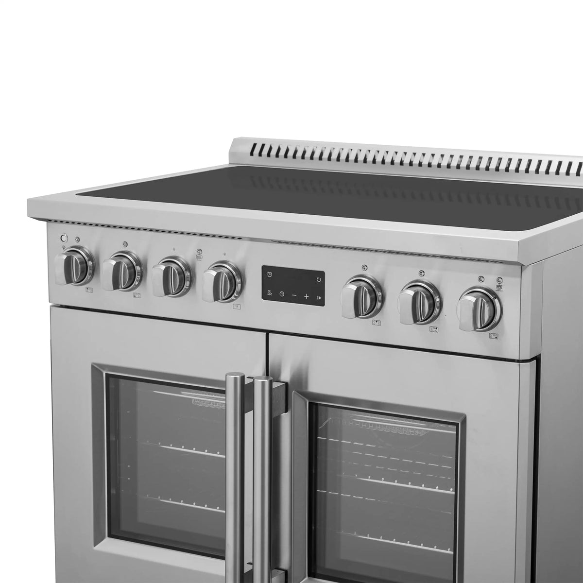 Forno Torino 36-Inch Freestanding French Door Induction Range, True Convection, Air Fry, Stainless Steel (FFSIN0950-36)