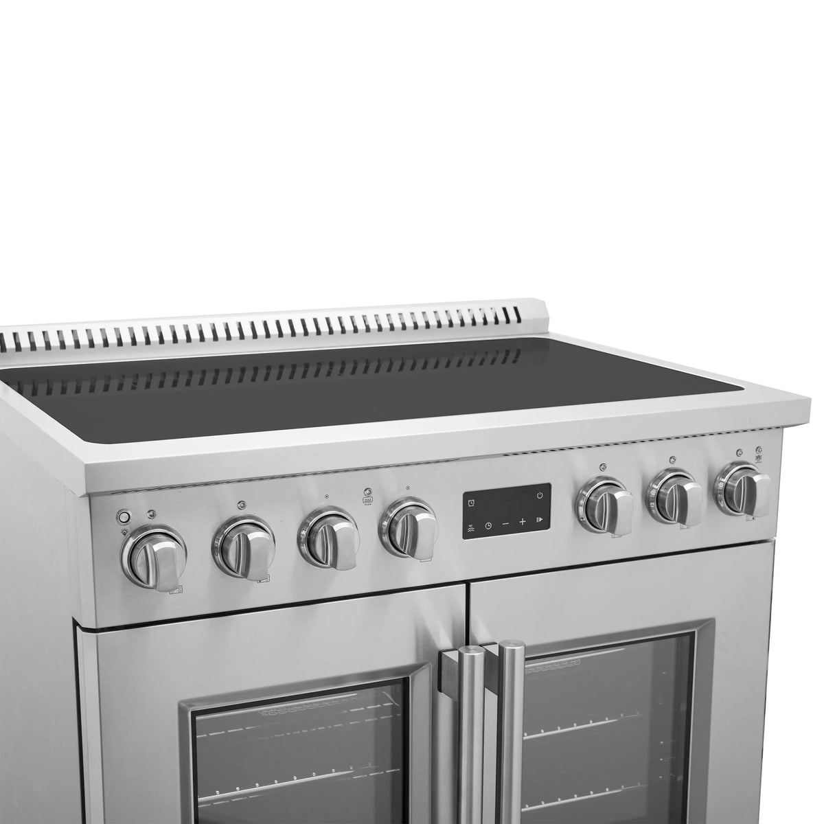 Forno Torino 36-Inch Freestanding French Door Induction Range, True Convection, Air Fry, Stainless Steel (FFSIN0950-36)