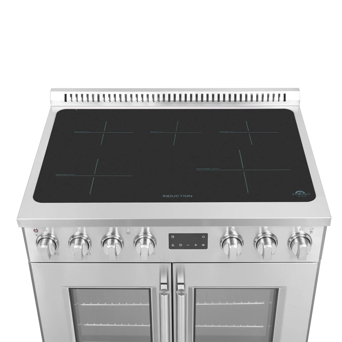Forno Torino 36-Inch Freestanding French Door Induction Range, True Convection, Air Fry, Stainless Steel (FFSIN0950-36)