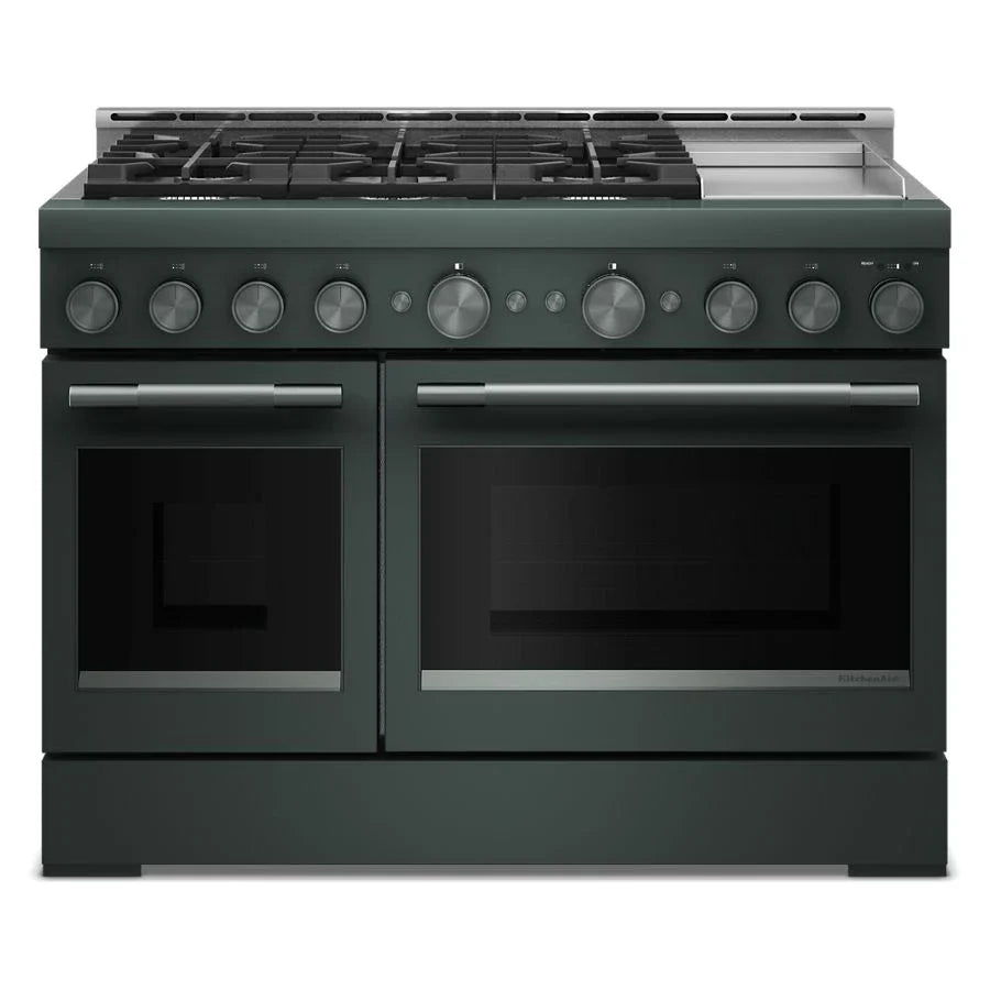 KitchenAid KFGD948SJP 48-Inch 6 Burner Commercial-Style Gas Range with Griddle Juniper