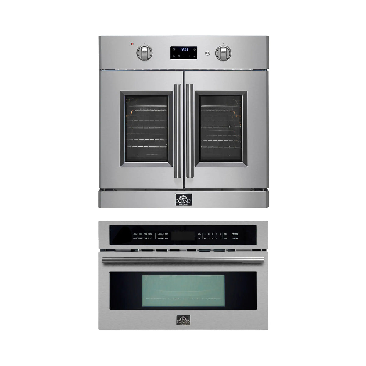 Forno 2-Piece Appliance Package - 30-Inch Single Wall Oven and 30-Inch Microwave in Stainless Steel (FBDL-025-01CAUS)
