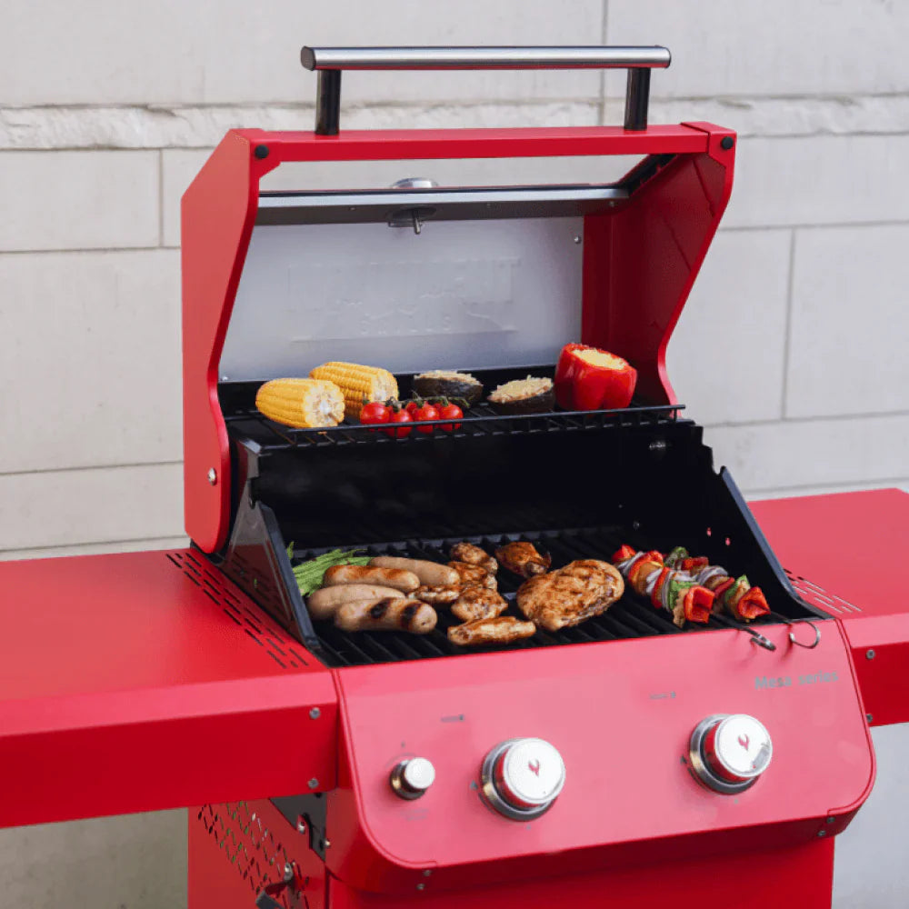Monument Grills Mesa 200R Series Propane Gas Grill, 2 Burners, Red (M200R)