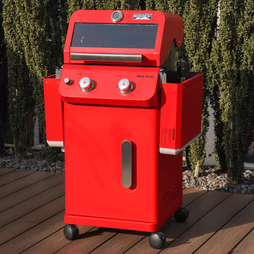 Monument Grills Mesa 200R Series Propane Gas Grill, 2 Burners, Red (M200R)