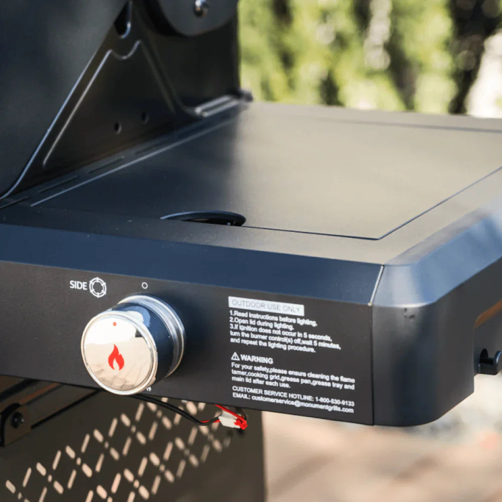 Monument Grills Mesa 325 Series Propane Gas Grill, 3 Burners, Black