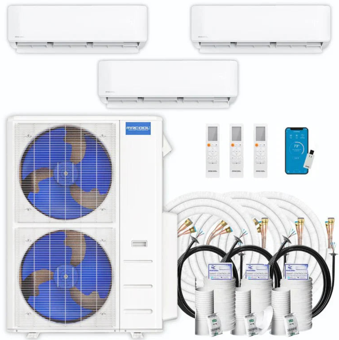 MRCOOL DIY 5th Gen Multi-Zone 55,000 BTU 22 SEER2 (6K + 9K + 36K) Ductless Mini-Split Air Conditioner and Heat Pump