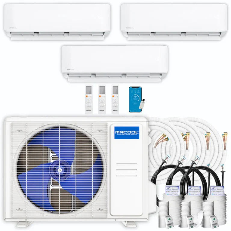 MRCOOL DIY 5th Gen Multi-Zone 3-Zone 36,000 BTU 23 SEER2 (6K + 6K + 18K) Ductless Mini-Split Air Conditioner and Heat Pump