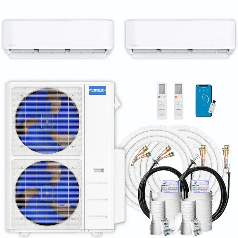 MRCOOL DIY 5th Gen Multi-Zone 2-Zone 48,000 BTU 22 SEER2 (12K + 36K) Ductless Mini-Split Air Conditioner and Heat Pump