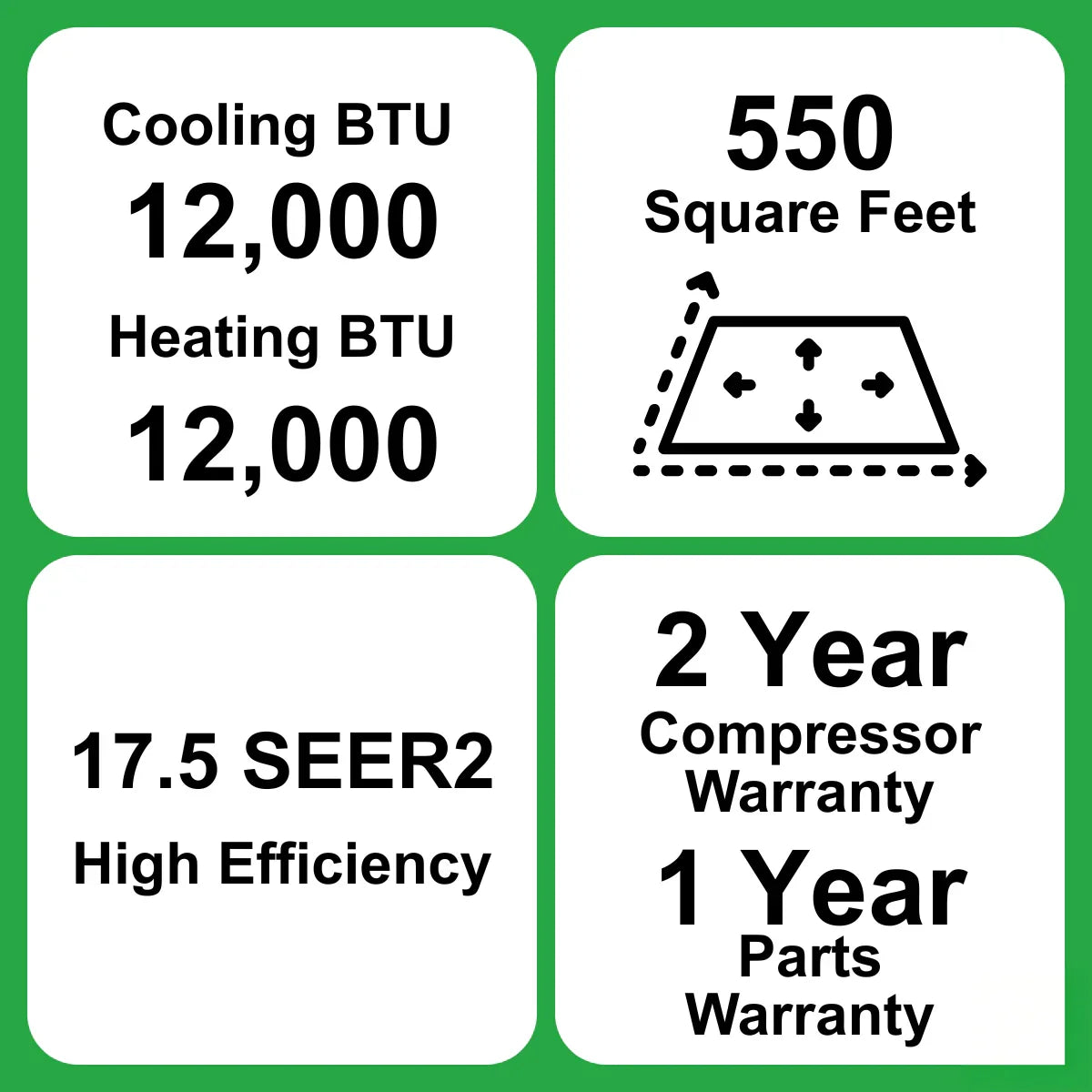 MRCOOL DIY Select 12K 12,000 BTU 17.5 SEER2 Single Zone Mini Split System with 11.5 ft. DIY Line Set - R454B - 115V