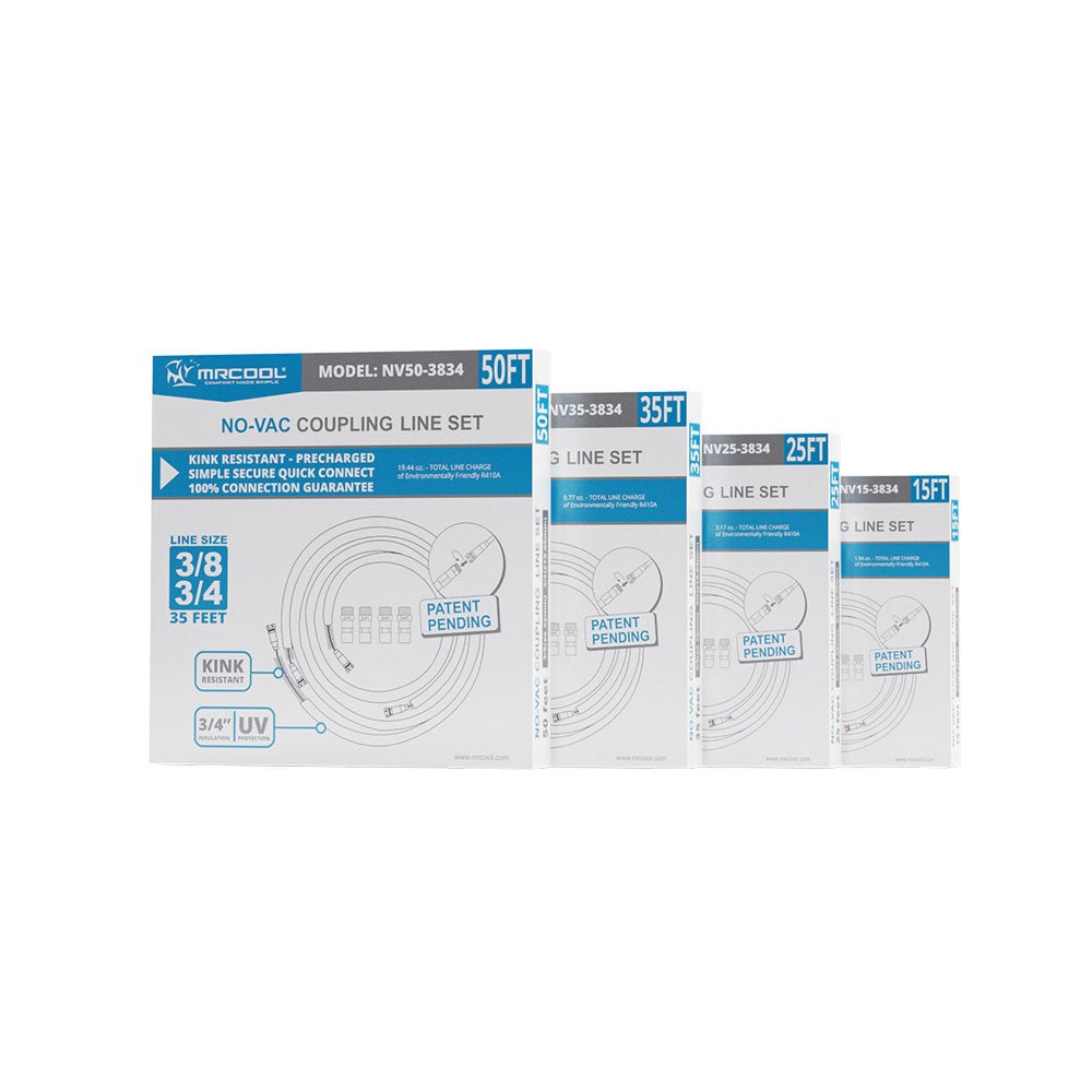 MRCOOL No-Vac 3/8 3/4 Precharged Lineset for Universal Series and Central Ducted Systems - R410A