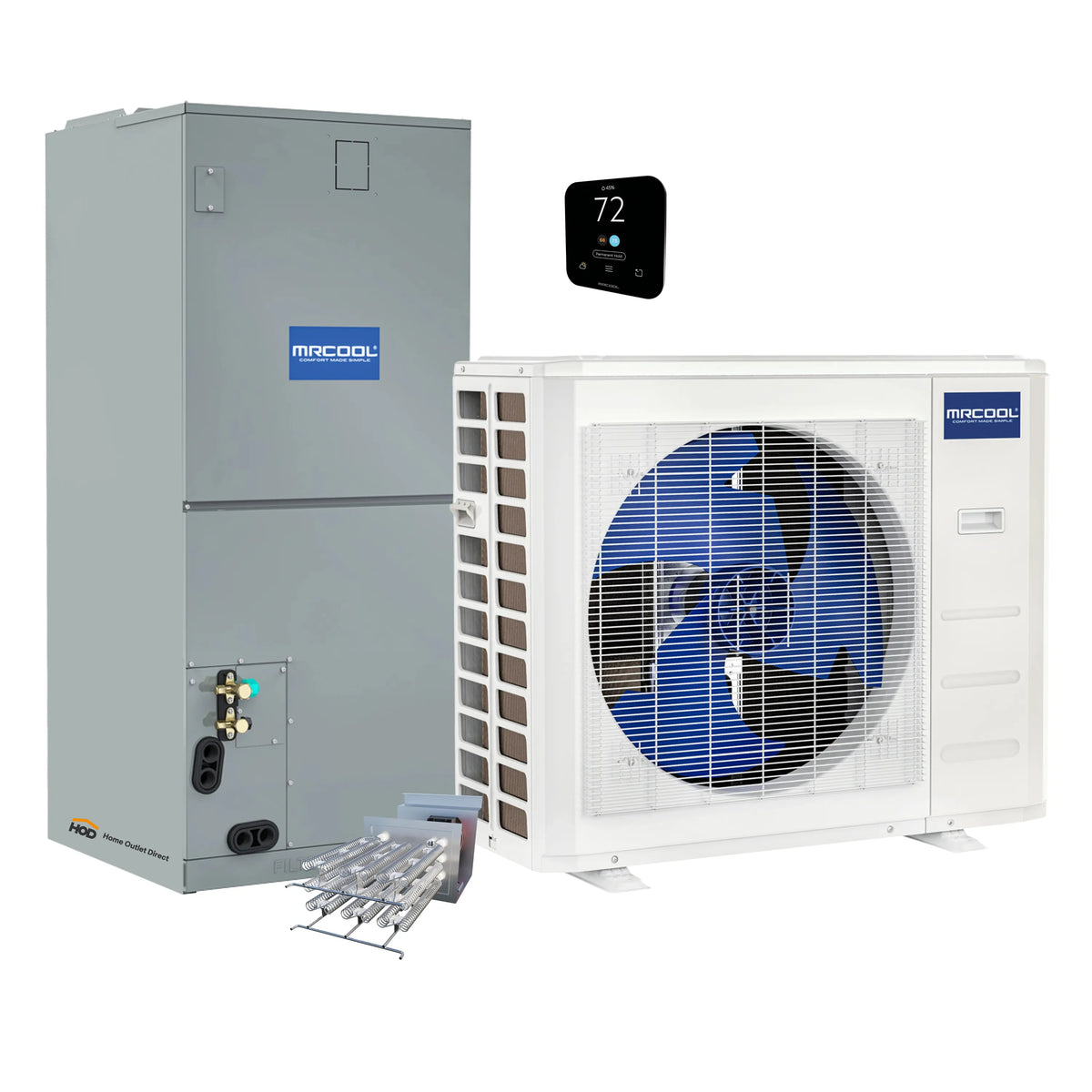 MRCOOL VersaPro 2nd Gen Central Split System with 30K BTU, 2.5 Ton, 17 SEER2, Central Ducted Condenser and Ducted Air Handler wit 5kW Heat Kit (MVP30HP2A00OH05)