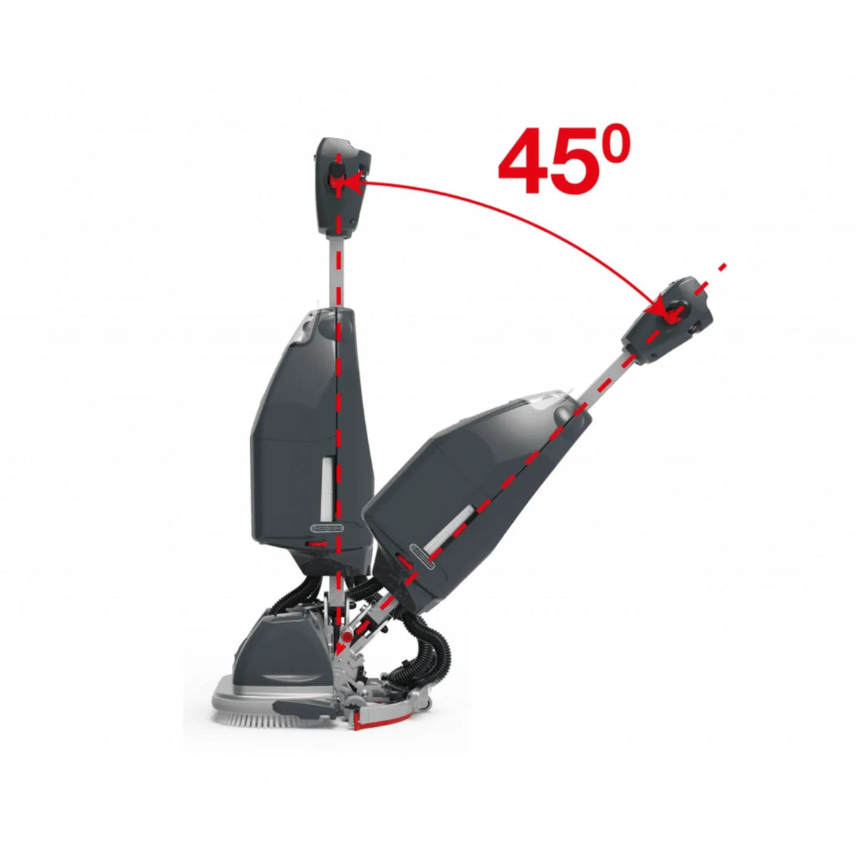NaceCare NUC 244NX Compact Floor Scrubber K-913741-C - adjustable handle