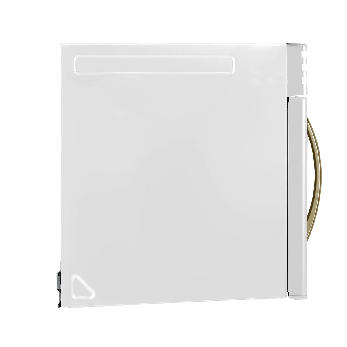 Forno Scalo 30-Inch Over the Range Microwave, 1.6 Cu. Ft., 300 CFM, Touch Control, LED Light, White with Antique Brass Handle (FOTR3007-30WHT)