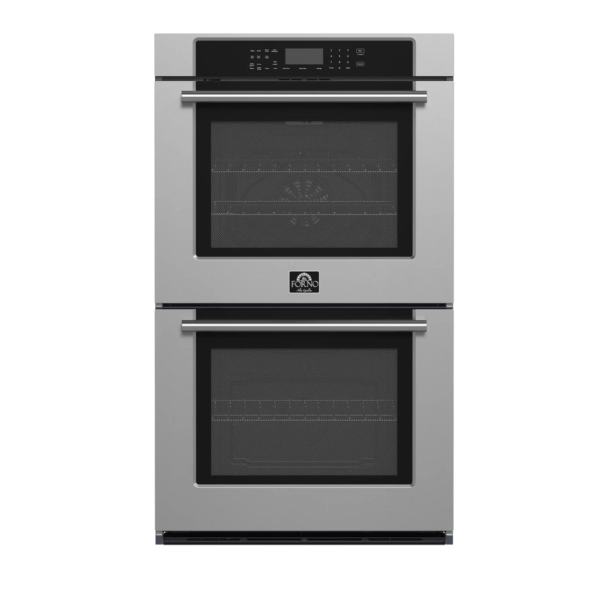 Forno 2-Piece Appliance Package - 30-Inch Villarosa Convention Double Electric Wall Oven & 30-Inch Microwave Oven in Stainless Steel