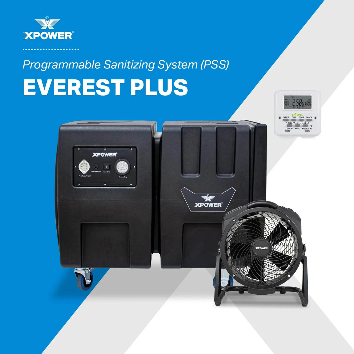 XPOWER Everest Plus HEPA air scrubber system PSS4 - main view