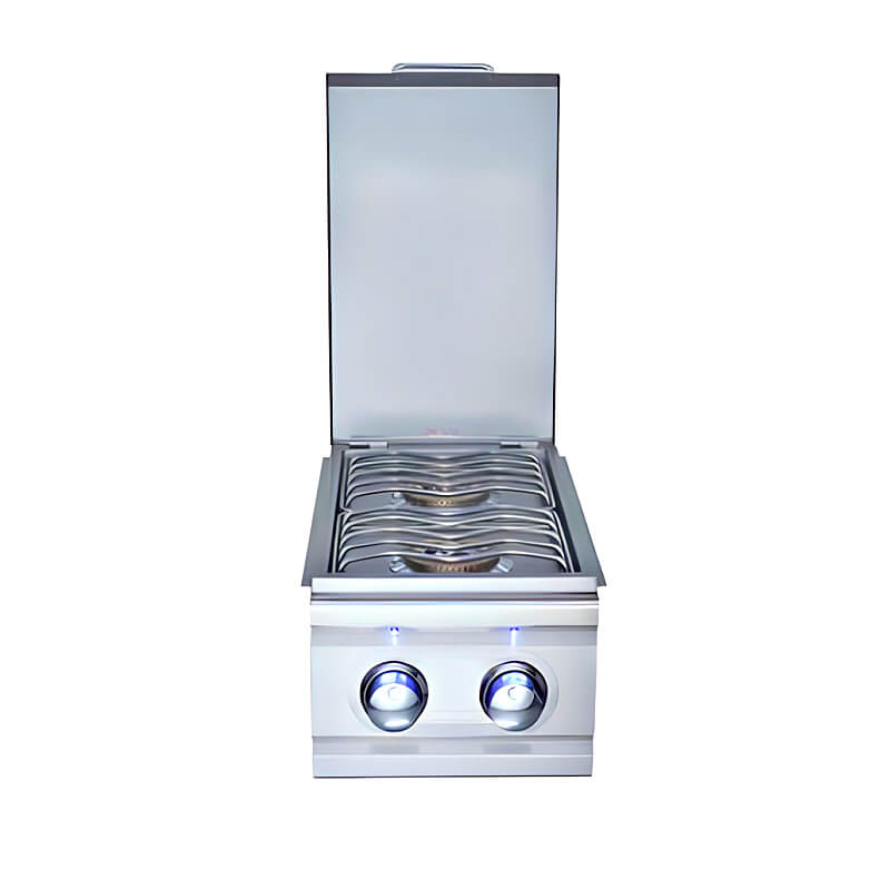 RCS Cutlass Pro Built-In Double Side Burner, LED Lights, Stainless Steel (RDB1EL)