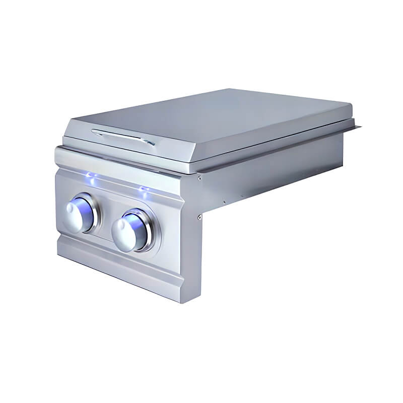 RCS Cutlass Pro Built-In Double Side Burner, LED Lights, Stainless Steel (RDB1EL)