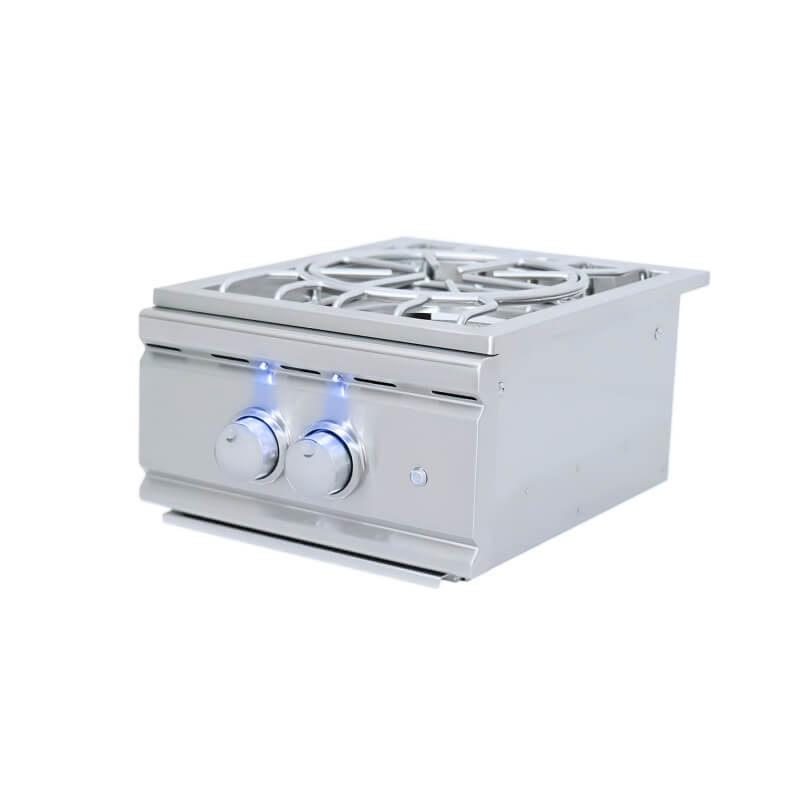 RCS Cutlass Pro Series Built-In Power Burner, Stainless Steel Lid (RSB3A)