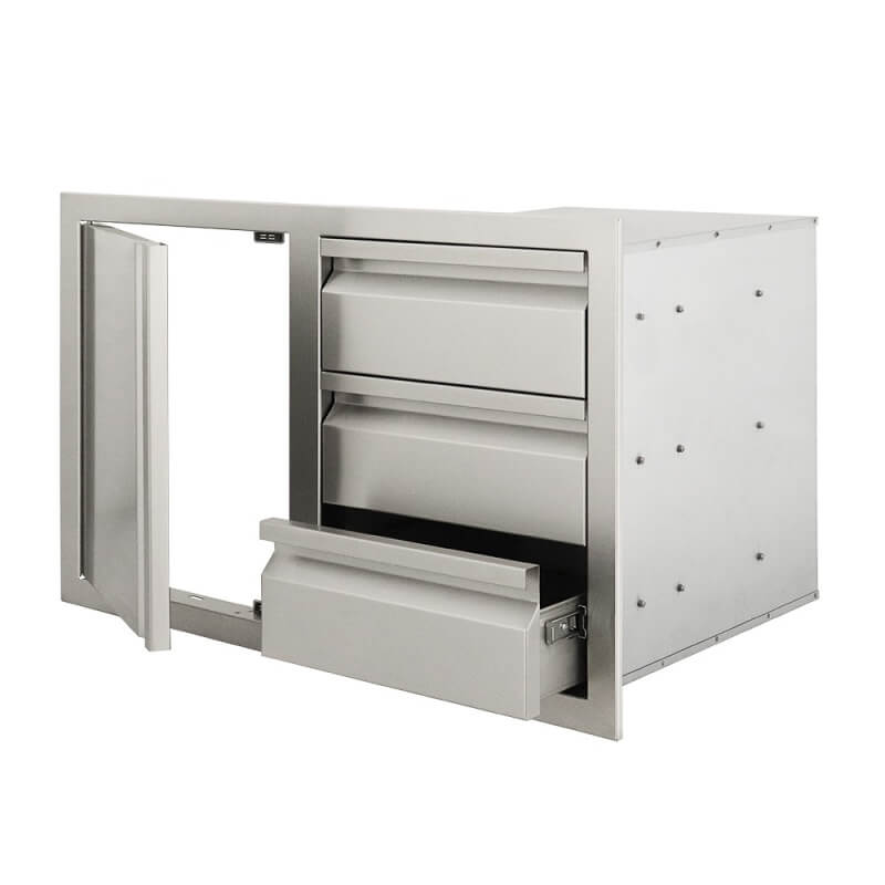 RCS Valiant 33-Inch Triple Drawer and Door Combo, Stainless Steel (VDC2SC)