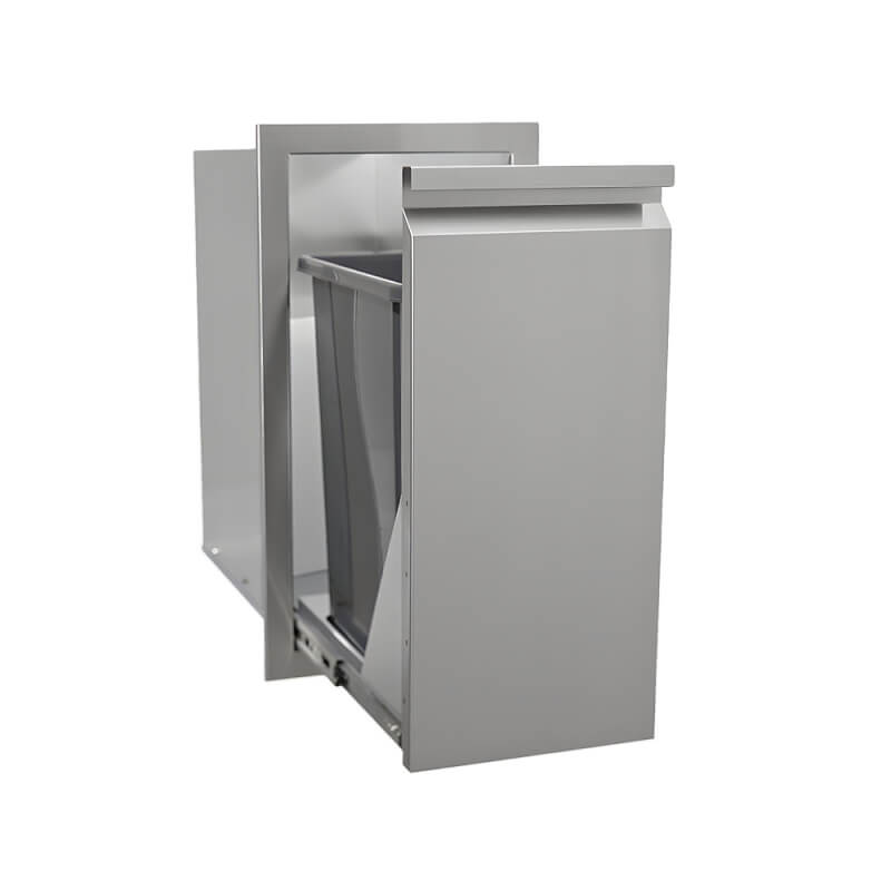 RCS Valiant 14-Inch Narrow Trash Drawer, Stainless Steel (VTD4)