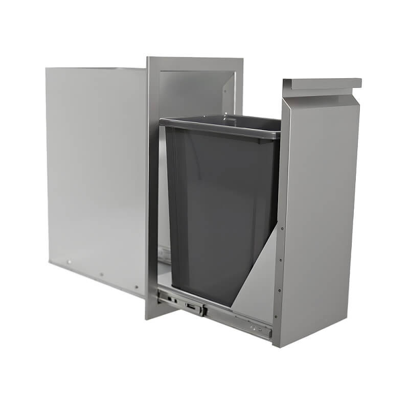 RCS Valiant 14-Inch Narrow Trash Drawer, Stainless Steel (VTD4)