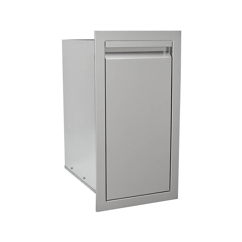 RCS Valiant 14 Inch Stainless Steel Narrow Trash Drawer - VTD4
