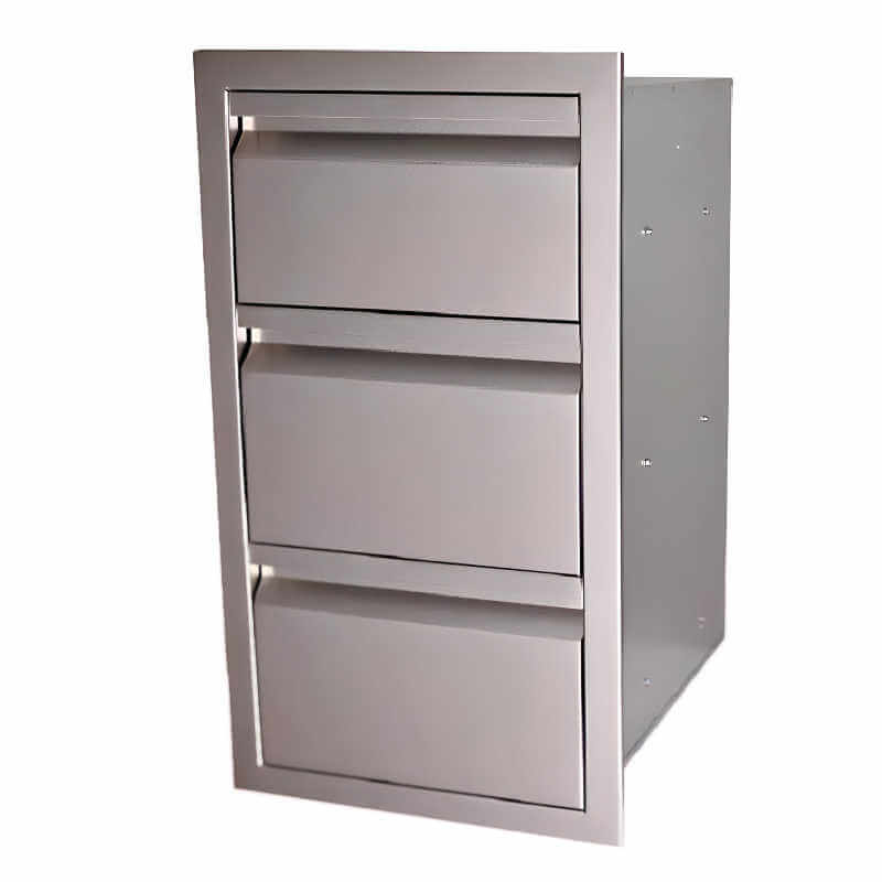RCS Valiant 17-Inch Triple Access Drawer, Stainless Steel (VTD3)