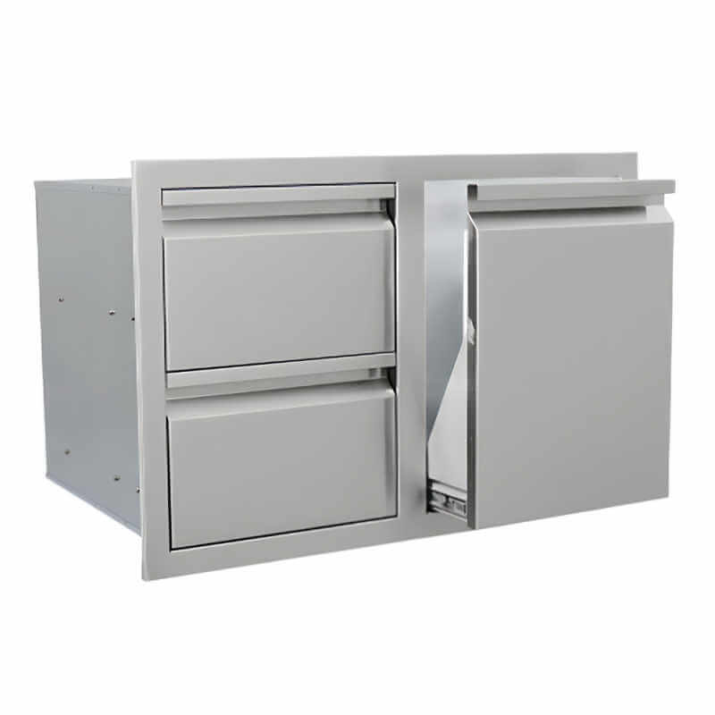 RCS Valiant 30-Inch Double Drawer and Propane Drawer Combo, Stainless Steel (VDCL1)