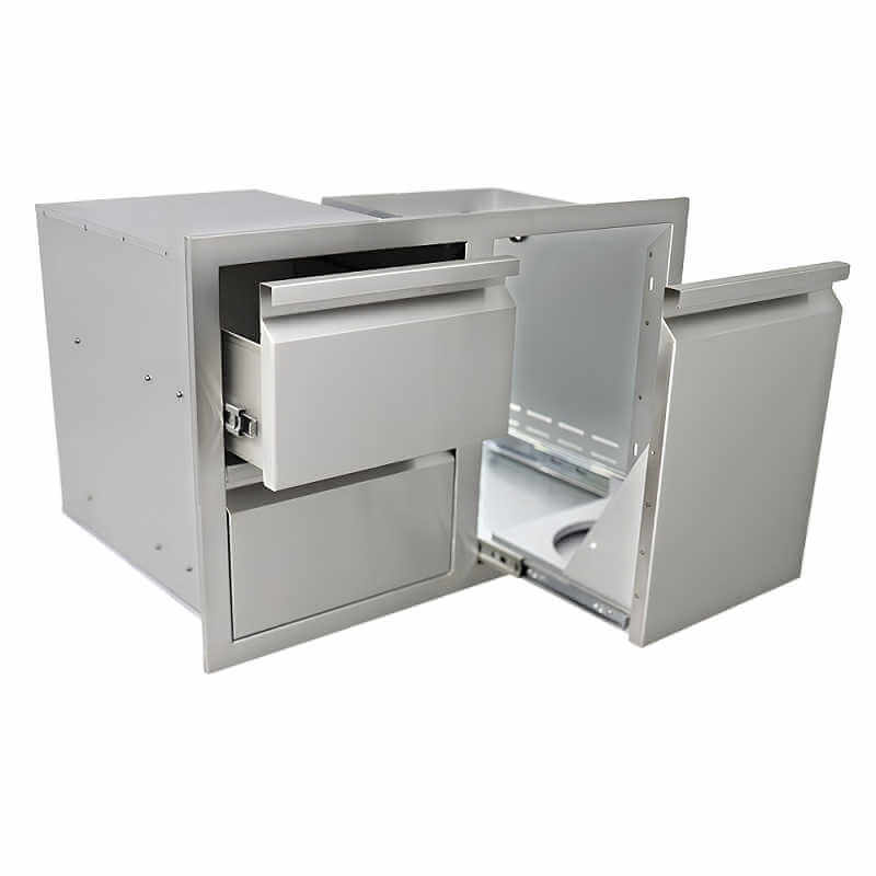 RCS Valiant 30-Inch Double Drawer and Propane Drawer Combo, Stainless Steel (VDCL1)