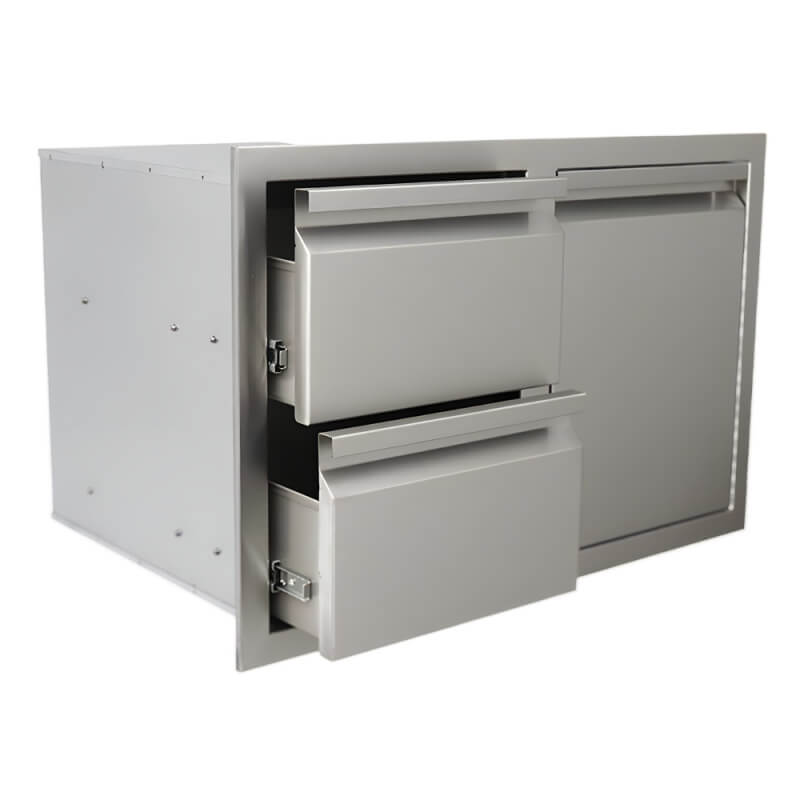 RCS Valiant 30-Inch Double Drawer and Propane Drawer Combo, Stainless Steel (VDCL1)