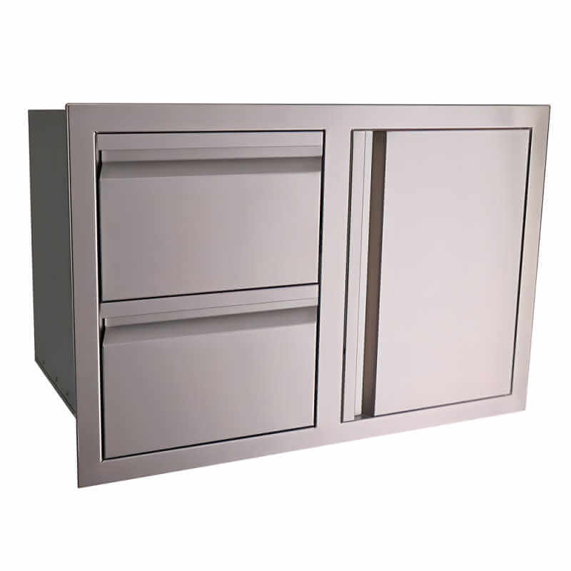 RCS Valiant 33-Inch Access Door and Double Drawer Combo, Stainless Steel (VDC1)