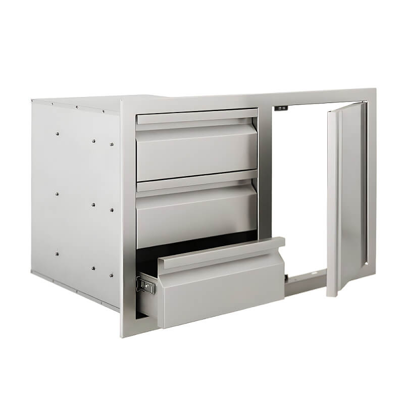RCS Valiant 33-Inch Triple Drawer and Door Combo, Stainless Steel (VDC2SC)