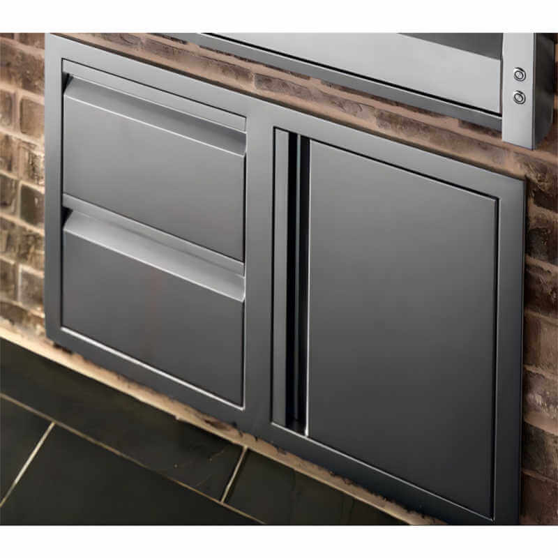 RCS Valiant 33-Inch Access Door and Double Drawer Combo, Stainless Steel (VDC1)