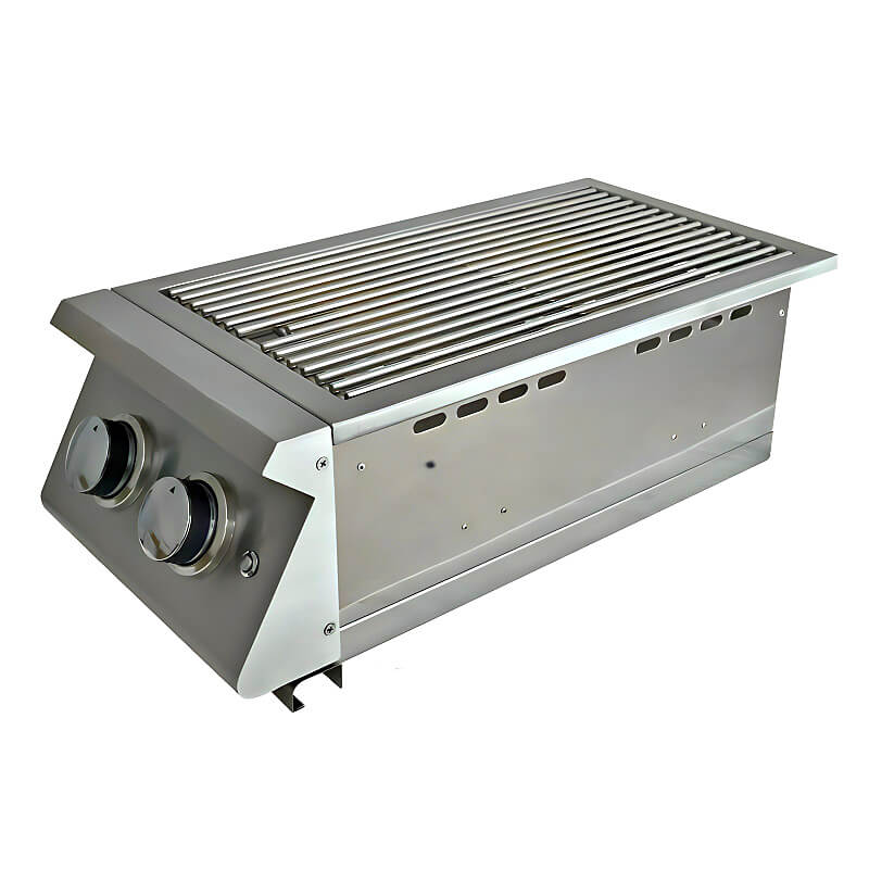 RCS Premier Series Stainless Steel Double Side Burner With LED Lights - RJCSSBL